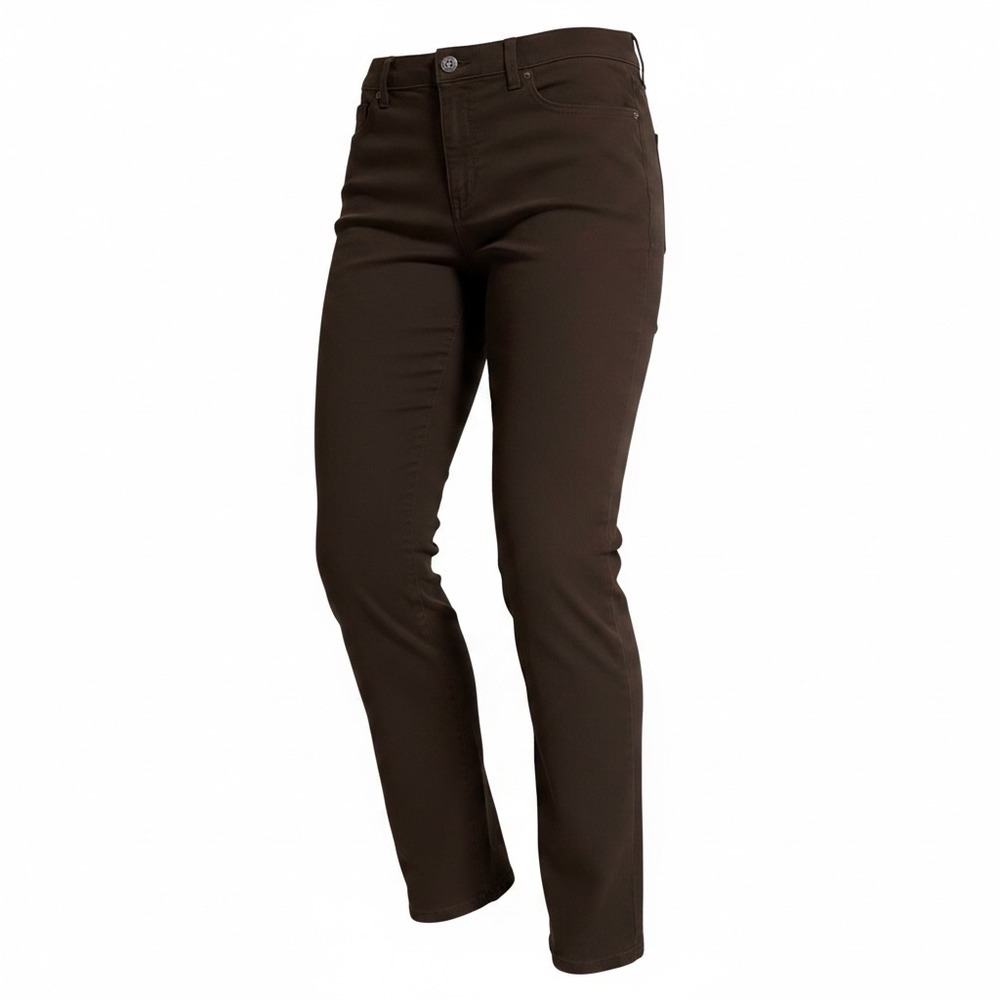 Gloria Vanderbilt Amanda High Rise Tapered Jeans Brown Size 8